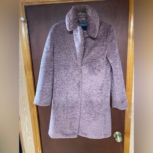 Banana Republic Sherpa Plush Jacket Coat Rose Pink Size XS EUC